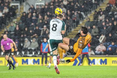 Middlesbrough 'dan Riley McGree, 5 Aralık 2025' te MKM Stadyumu 'nda Hull City ve Middlesbrough arasındaki Sky Bet Şampiyonası karşılaşmasında Hull City' den Matt Crooks 'a faul yaptı. 