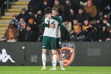 Middlesbrough 'dan Alex Gilbert, 5 Aralık 2025' te MKM Stadyumu 'nda oynanan Hull City ve Middlesbrough arasındaki Sky Bet Şampiyonası maçında 0-2' lik galibiyetini kutluyor. 