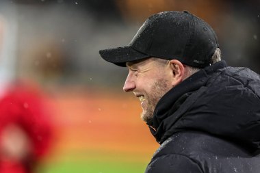 Middlesbrough teknik direktörü Kim Hellberg, 5 Aralık 2025 'te Hull City, MKM Stadyumu' nda Middlesbrough 'a karşı oynanan Gökyüzü İddia Şampiyonası maçında. 