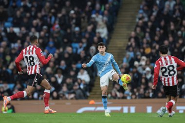 Manchester City 'den Phil Foden Premier League maçında topu kontrol ediyor Manchester City - Sunderland Etihad Stadyumu, Manchester, İngiltere, 6 Aralık 2025 