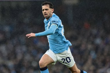 Manchester City 'den Bernardo Silva Premier League maçı sırasında Etihad Stadyumu' nda Manchester City 'ye karşı Sunderland maçında, 6 Aralık 2025 