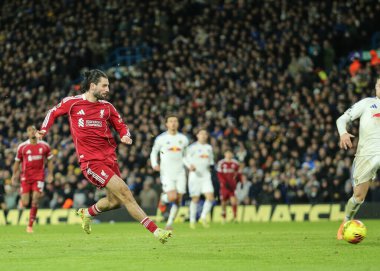 Liverpool 'dan Dominik Szoboszlai Premier Lig maçında Liverpool' a karşı Liverpool maçında 6 Aralık 2025 'te Leeds Road, Leeds, İngiltere' de 2-3 berabere kaldı. 