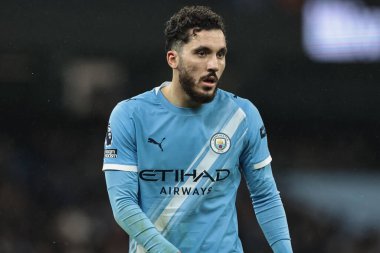 Premier League maçı sırasında Manchester City ile Sunderland maçında Manchester, Manchester Stadyumu 'nda Rayan Cherki, 6 Aralık 2025 
