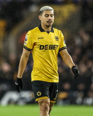 Wolverhampton Wanderers 'dan Andre Premier League maçında Wolverhampton Wanderers, Manchester United' a karşı Molineux, Wolverhampton, İngiltere, 8 Aralık 2025 