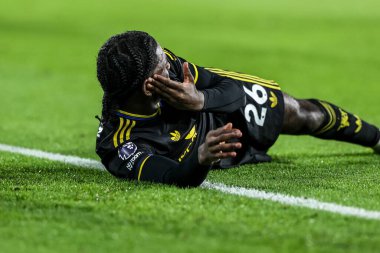 Manchester United 'ın Ayden Cenneti Premier Lig karşılaşmasında Wolverhampton Wanderers, Manchester United' a karşı Molineux, Wolverhampton, İngiltere, 8 Aralık 2025 'te sakatlandı. 