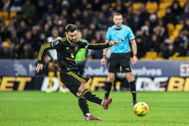 Bruno Fernandes of Manchester Untied scores a penalty to make it 1-4 during the Premier League match Wolverhampton Wanderers vs Manchester United at Molineux, Wolverhampton, United Kingdom, 8th December 2025 