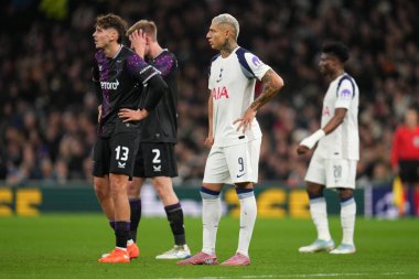 Tottenham Hotspur 'dan Richarlison UEFA Şampiyonlar Ligi Maçı sırasında Tottenham Hotspur, Slavia Prag' a karşı Tottenham Hotspur Stadyumu, Londra, 9 Aralık 2025 