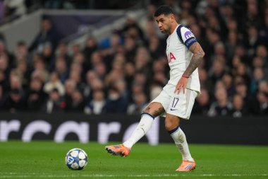 Tottenham Hotspur 'dan Cristian Romero UEFA Şampiyonlar Ligi Maçı' nda Tottenham Hotspur, Slavia Prag 'a karşı Tottenham Hotspur Stadyumu, Londra, Birleşik Krallık, 9 Aralık 2025 
