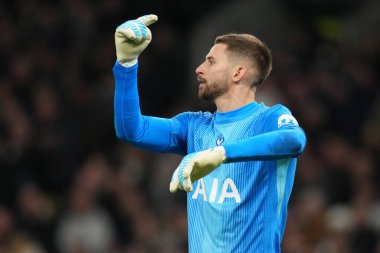 Tottenham Hotspur 'dan Guglielmo Vicario UEFA Şampiyonlar Ligi Maçı sırasında Tottenham Hotspur, Slavia Prag' a karşı Tottenham Hotspur Stadyumu, Londra, Birleşik Krallık, 9 Aralık 2025 