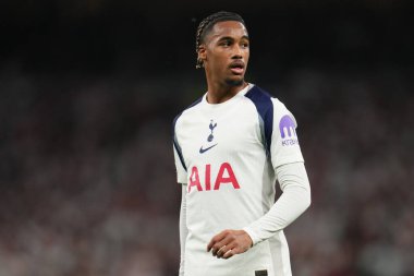 Tottenham Hotspur 'dan Wilson Odobert UEFA Şampiyonlar Ligi Maçı sırasında Tottenham Hotspur' a karşı Slavia Prag, Tottenham Hotspur Stadyumu, Londra, 9 Aralık 2025 