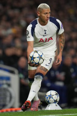 Tottenham Hotspur 'dan Richarlison UEFA Şampiyonlar Ligi Maçı sırasında Tottenham Hotspur, Slavia Prag' a karşı Tottenham Hotspur Stadyumu, Londra, 9 Aralık 2025 