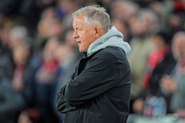 Chris Wilder, Sheffield United 'ın teknik direktörü. 9 Aralık 2025' te Sheffield United Norwich City 'e karşı Bramall Lane, Sheffield, İngiltere' de oynanan maçta. 