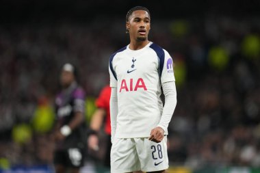 Tottenham Hotspur 'dan Wilson Odobert UEFA Şampiyonlar Ligi Maçı sırasında Tottenham Hotspur' a karşı Slavia Prag, Tottenham Hotspur Stadyumu, Londra, 9 Aralık 2025 
