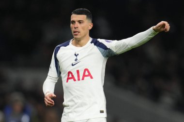 Tottenham Hotspur 'dan Pedro Porro UEFA Şampiyonlar Ligi Maçı sırasında Tottenham Hotspur' a karşı Slavia Prag, Tottenham Hotspur Stadyumu, Londra, İngiltere, 9 Aralık 2025 