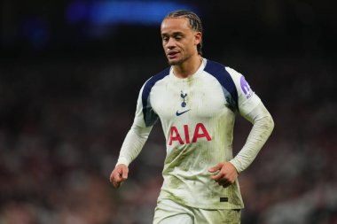 Tottenham Hotspur 'dan Xavi Simons UEFA Şampiyonlar Ligi Maçı sırasında Tottenham Hotspur, Slavia Prag' a karşı Tottenham Hotspur Stadyumu, Londra, İngiltere, 9 Aralık 2025 