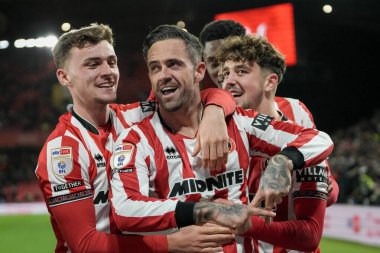 Sheffield United takımından Danny Ings, 9 Aralık 2025 'te Bramall Lane, Sheffield, İngiltere' de oynanan ve Sheffield United ile Norwich City arasındaki Sky Bet Şampiyonası maçında 1-0 'lık galibiyetini kutluyor. 