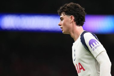 Tottenham Hotspur 'dan Archie Gray UEFA Şampiyonlar Ligi Maçı sırasında Tottenham Hotspur' a karşı Slavia Prag, Tottenham Hotspur Stadyumu, Londra, Birleşik Krallık, 9 Aralık 2025 