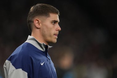 Tottenham Hotspur 'dan Micky van de Ven UEFA Şampiyonlar Ligi Maçı sırasında Tottenham Hotspur, Slavia Prag' a karşı Tottenham Hotspur Stadyumu, Londra, Birleşik Krallık, 9 Aralık 2025 
