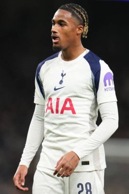 Tottenham Hotspur 'dan Wilson Odobert UEFA Şampiyonlar Ligi Maçı sırasında Tottenham Hotspur' a karşı Slavia Prag, Tottenham Hotspur Stadyumu, Londra, 9 Aralık 2025 