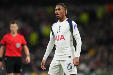 Tottenham Hotspur 'dan Wilson Odobert UEFA Şampiyonlar Ligi Maçı sırasında Tottenham Hotspur' a karşı Slavia Prag, Tottenham Hotspur Stadyumu, Londra, 9 Aralık 2025 