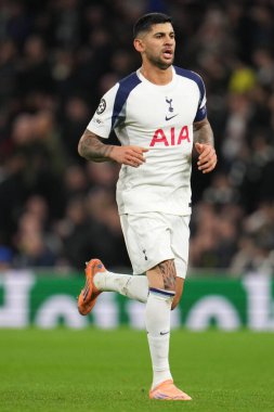 Cristian Romero of Tottenham Hotspur during the UEFA Champions League Matchday 6 of 8 Tottenham Hotspur vs Slavia Prague at Tottenham Hotspur Stadium, London, United Kingdom, 9th December 2025 