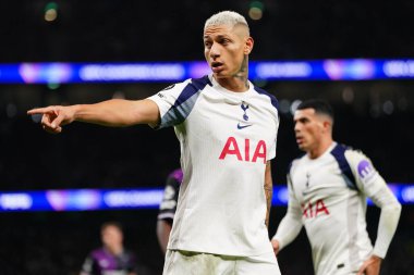 Tottenham Hotspur 'dan Richarlison UEFA Şampiyonlar Ligi Maçı sırasında Tottenham Hotspur, Slavia Prag' a karşı Tottenham Hotspur Stadyumu, Londra, 9 Aralık 2025 