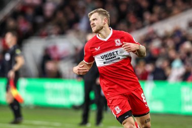Middlesbrough takımından Riley McGree, Middlesbrough - Queens Park Rangers maçında 13 Aralık 2025 'te Riverside, Middlesbrough, İngiltere' de karşı karşıya geldi.