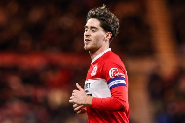 Hayden Hackney of Middlesbrough during the Sky Bet Championship match Middlesbrough vs Queens Park Rangers at Riverside Stadium, Middlesbrough, United Kingdom, 13th December 2025