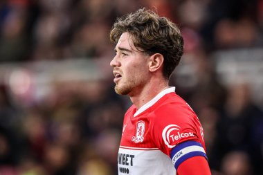 Middlesbrough takımından Hayden Hackney, Middlesbrough - Queens Park Rangers maçı sırasında Riverside Stadyumu, Middlesbrough, Birleşik Krallık, 13 Aralık 2025