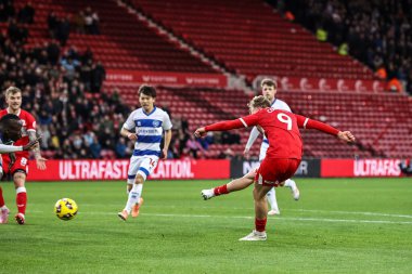 Middlesbrough 'dan Tommy Conway, Middlesbrough, İngiltere' deki Riverside Stadyumu 'nda oynanan Middlesbrough-Queens Park Rangers maçında gol attı.