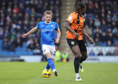 Chesterfield 'dan Ronan Darcy, 13 Aralık 2025' te İngiltere 'nin Chesterfield şehrinde oynanan SMH Group Stadyumu' nda oynanan 2.