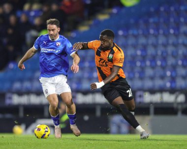 Chesterfield takımından Will Grigg, 13 Aralık 2025 'te SMH Group Stadyumu' nda oynanan 2.