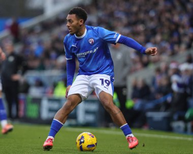 Chesterfield 'dan Lewis Gordon, 13 Aralık 2025' te İngiltere 'nin Chesterfield şehrinde oynanan SMH Group Stadyumu' nda oynanan 2.