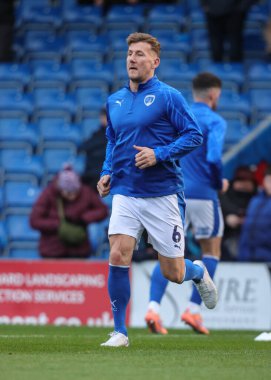Kyle McFadzean of Chesterfield in the pregame warmup session during the Sky Bet League 2 match Chesterfield vs Barnet at SMH Group Stadium, Chesterfield, United Kingdom, 13th December 2025