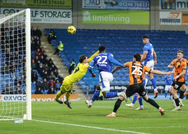 Lee Bonis of Chesterfield scores to make it 2-0 during the Sky Bet League 2 match Chesterfield vs Barnet at SMH Group Stadium, Chesterfield, United Kingdom, 13th December 2025