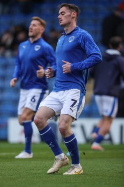 Chesterfield 'dan Liam Mandeville, 13 Aralık 2025' te İngiltere 'nin Chesterfield kentinde oynanan Sky Bet 2 maçında Chesterfield-Barnet maçında ısınma turunda...