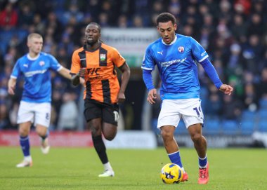 Chesterfield 'dan Lewis Gordon, 13 Aralık 2025' te İngiltere 'nin Chesterfield şehrinde oynanan SMH Group Stadyumu' nda oynanan 2.