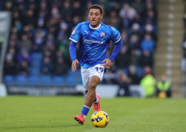 Chesterfield 'den Lewis Gordon, 13 Aralık 2025' te İngiltere 'nin Chesterfield kentinde oynanan SMH Group Stadyumu' nda oynanan 2.