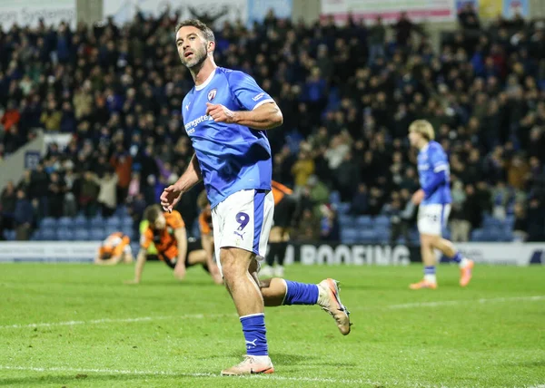 Chesterfield takımından Grigg, 13 Aralık 2025 'te İngiltere' nin Chesterfield şehrinde oynanan SMH Group Stadyumu 'nda oynanan 2.