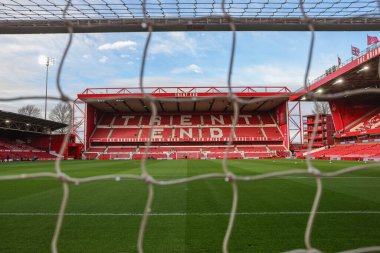 The City Ground Trent End 'in Premier League maçı sırasında Nottingham Forest' a karşı Tottenham Hotspur City Ground, Nottingham, İngiltere 'de 14 Aralık 2025