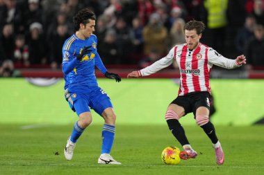 Brentford 'dan Mathias Jensen Premier League maçında Brentford, Leeds United' a karşı Gtech Community Stadyumu, Londra, 14 Aralık 2025