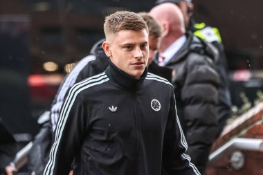 Newcastle United takımından Harvey Barnes, 14 Aralık 2025 'te İngiltere' nin Sunderland-Newcastle United stadyumunda oynanan Premier League maçı sırasında geldi.