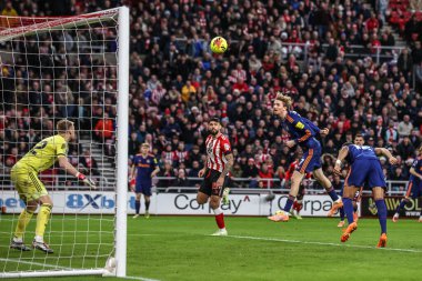 Sunderland, 14 Aralık 2025 'te İngiltere' nin Sunderland-Newcastle United Stadyumu 'nda oynanan Premier League maçında Nick Woltemade' den 1-0 'lık bir golle liderliği aldı.