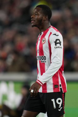 Brentford 'dan Dango Ouattara Premier League maçında Brentford - Leeds United maçı sırasında Gtech Community Stadyumu, Londra, 14 Aralık 2025