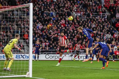 Sunderland, 14 Aralık 2025 'te İngiltere' nin Sunderland-Newcastle United Stadyumu 'nda oynanan Premier League maçında Nick Woltemade' den 1-0 'lık bir golle liderliği aldı.