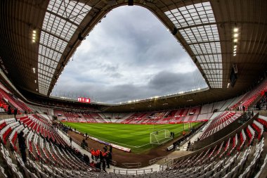 Premier Lig karşılaşması öncesinde Sunderland - Newcastle United Stadyumu, Sunderland, İngiltere, 14 Aralık 2025