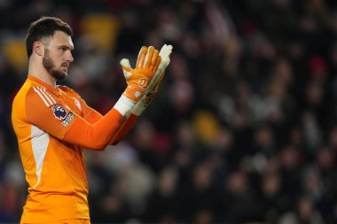 Lucas Perri of Leeds United during the Premier League match Brentford vs Leeds United at The Gtech Community Stadium, London, United Kingdom, 14th December 2025