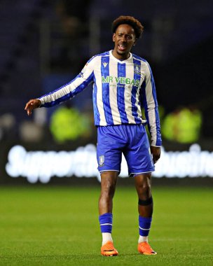 Sheffield 'li Jamal Lowe, 15 Aralık 2025' te Sheffield Wednesday - Derby County maçı sırasında Sheffield, Sheffield, İngiltere 'de oynandı.
