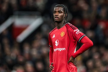 Manchester United, Old Trafford, Manchester, Birleşik Krallık 'ta 15 Aralık 2025' te oynanan Premier League maçında Ayden Heaven Untie Un.