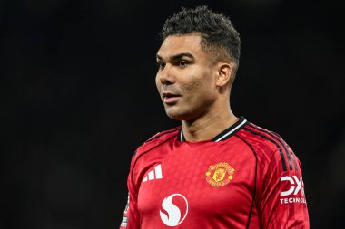 Manchester United, Old Trafford, Manchester, İngiltere 'de oynanan Premier League maçında Casemiro Untied' e karşı 15 Aralık 2025